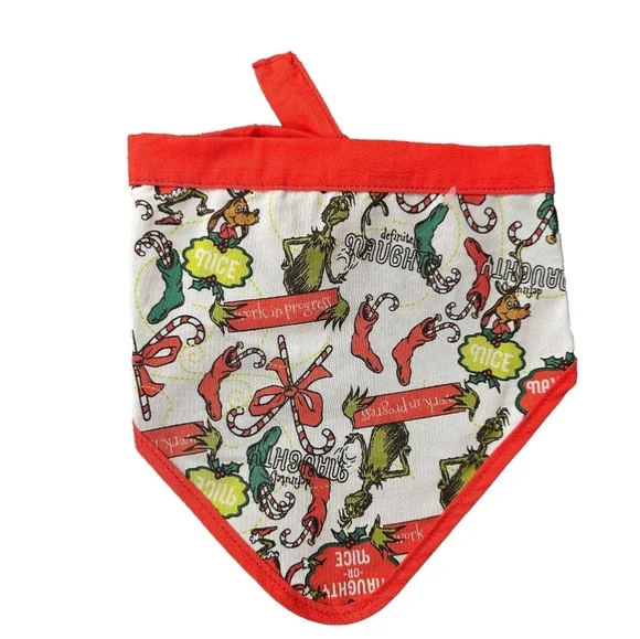 Dr Seuss The Grinch Dog Pet Bandana L/xl Nwt - Picture 4 of 7